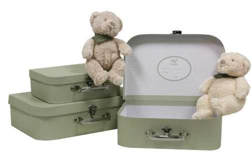 Maletita carton gris set/3